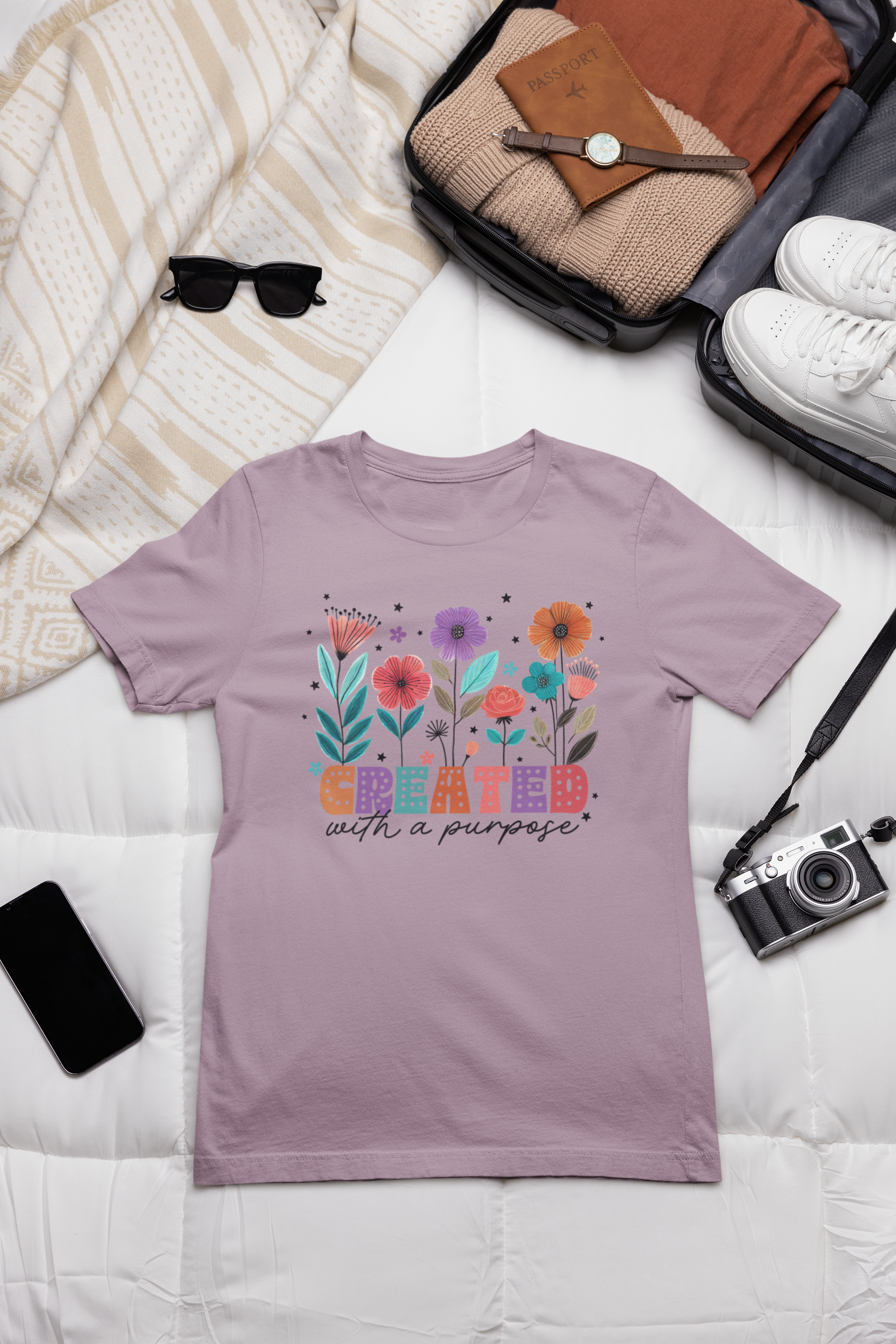 Created With A Purpose Floral Tee