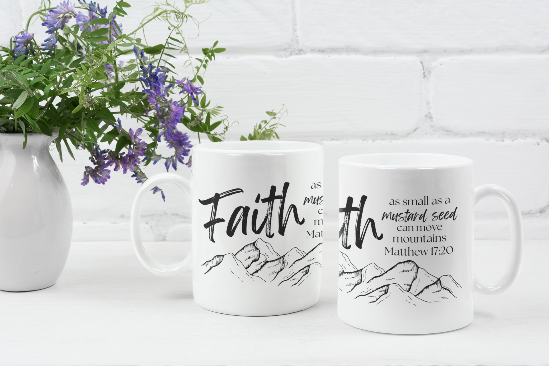 Faith Can Move Mountains Coffee Cup