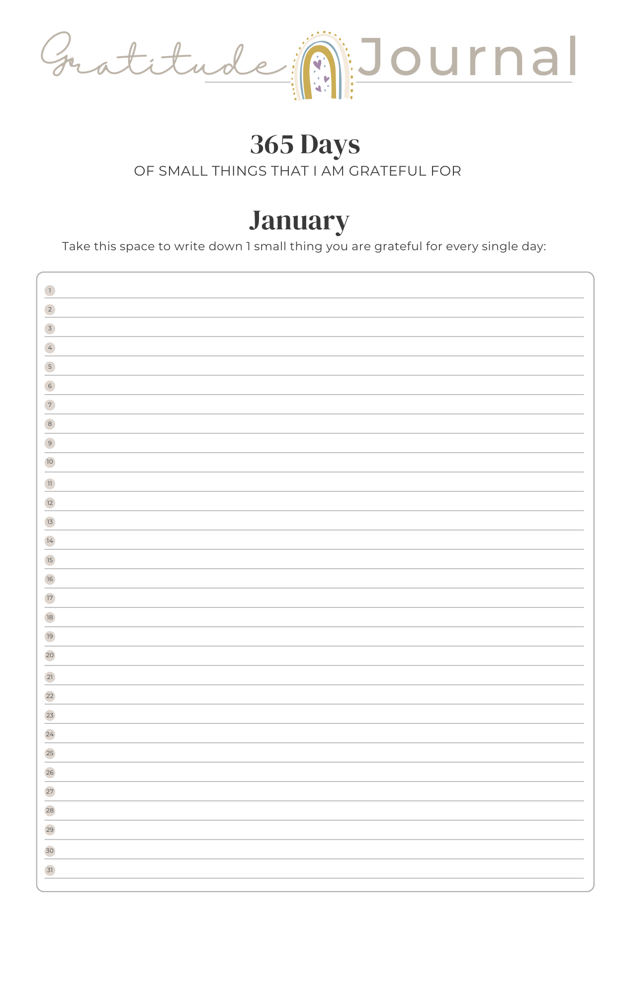 Gratitude Journal