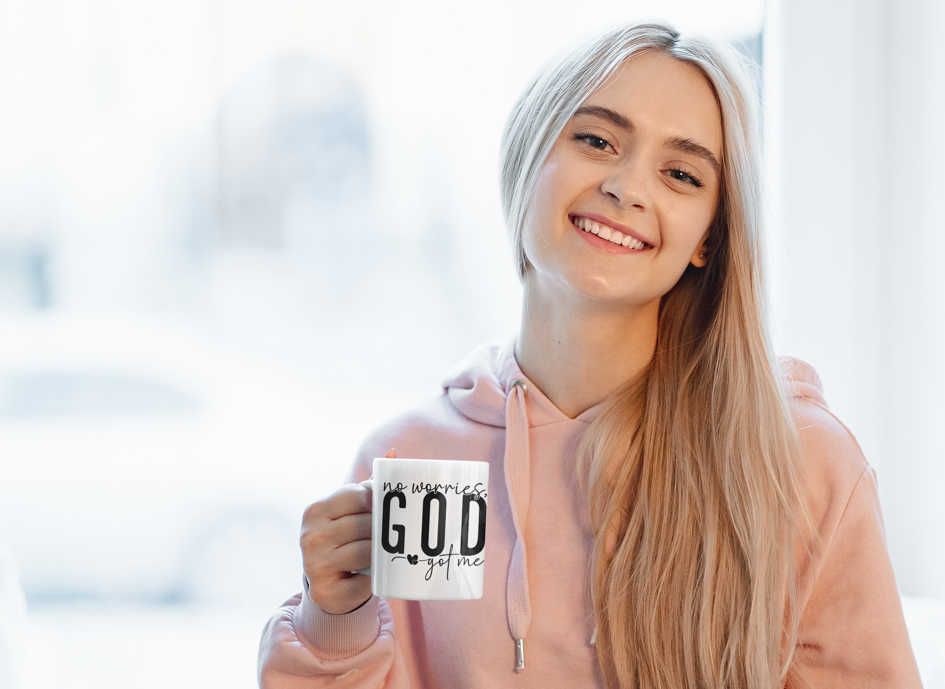 No Worries, God Got Me Coffee Cup