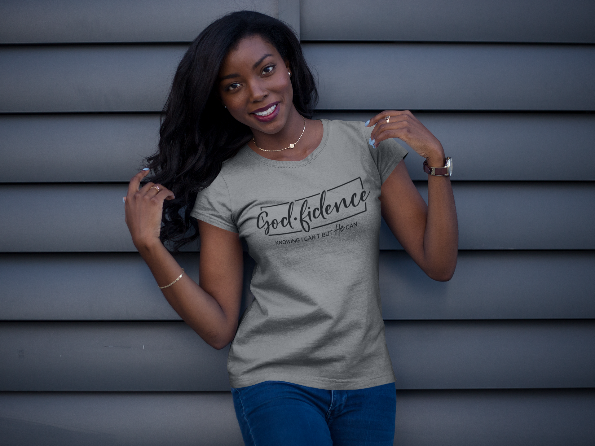 God-Fidence Charcoal Tee