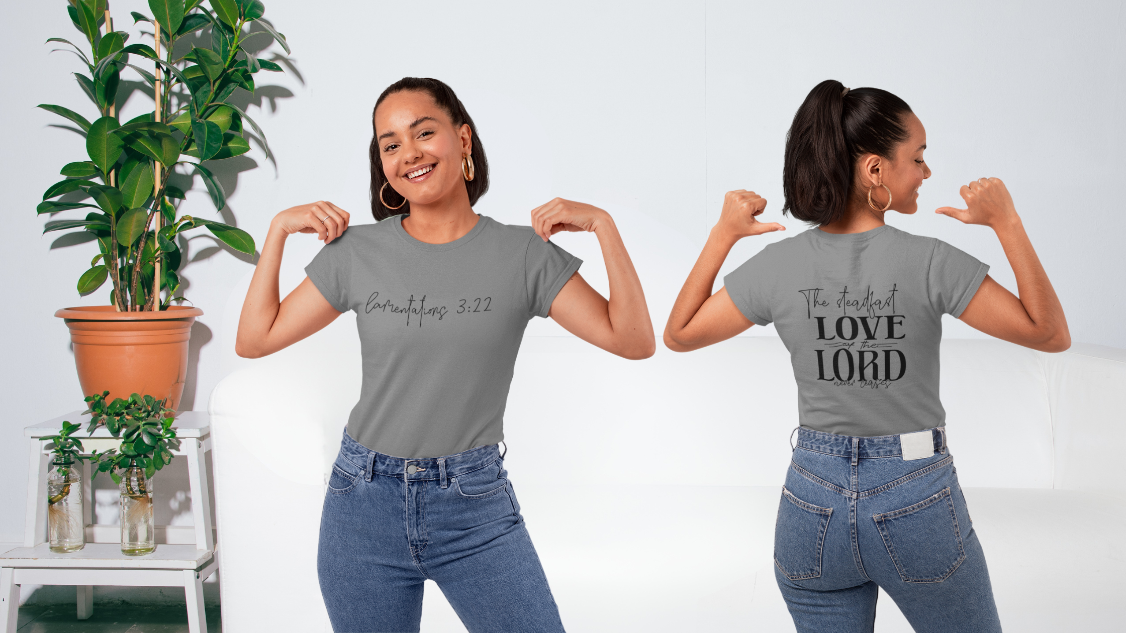 Steadfast Love Of The Lord Charcoal Tee