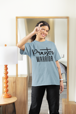 Prayer Warrior Stone Blue Tee