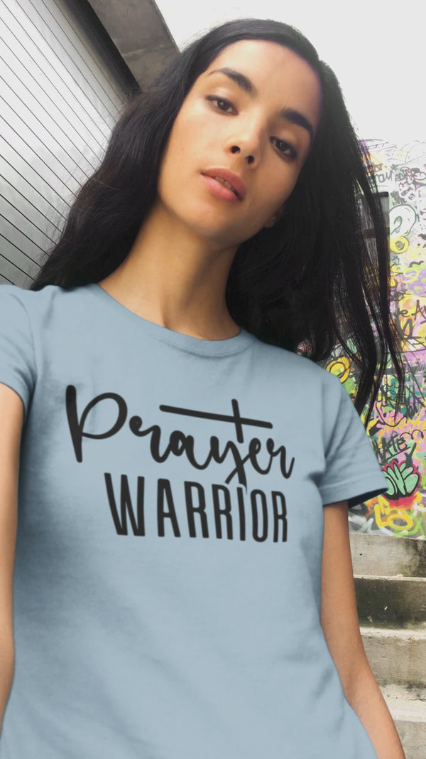 Prayer Warrior Stone Blue Tee