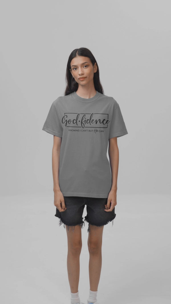 God-Fidence Charcoal Tee