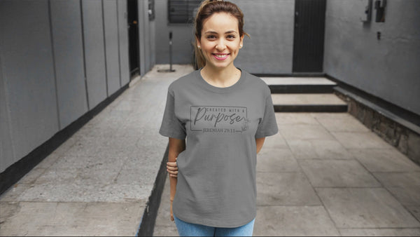 Created With A Purpose Charcoal Tee