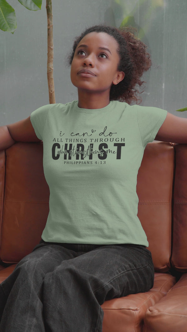 I Can Do All Things Through Christ Sage Tee